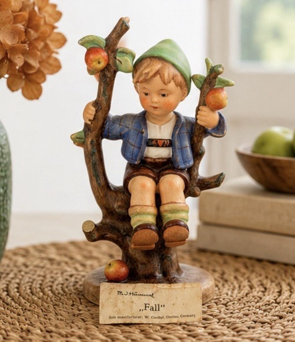 Goebel Hummel Fall Figurine Germany Apple Tree Boy TMK Vintage Original Label